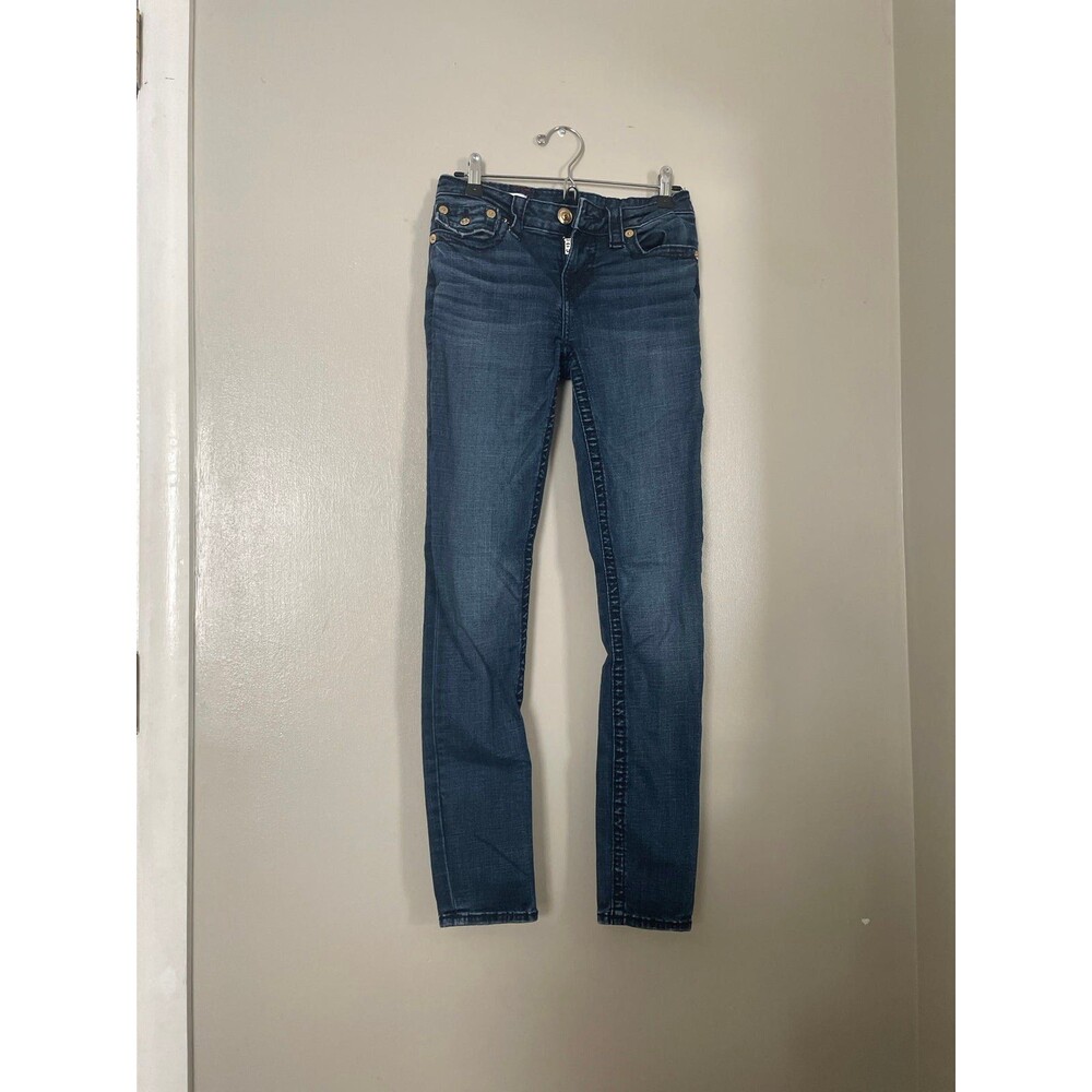 True Religion gold stitch skinny jeans 26